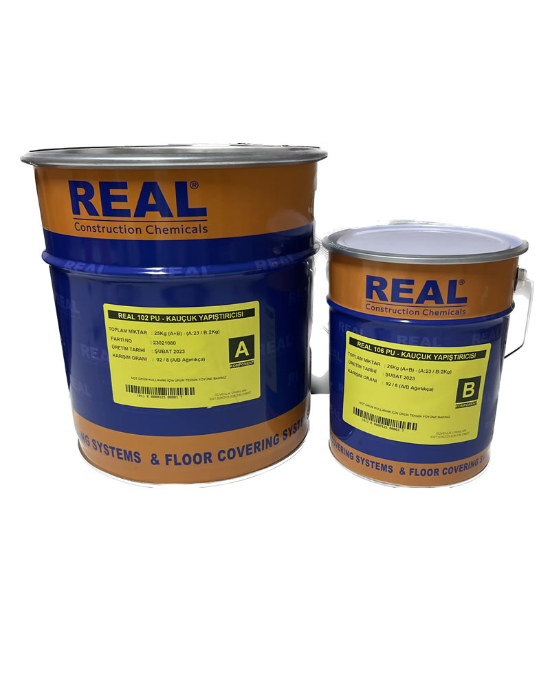 REAL RL 102 RUBER ADHESIVE - KARO KAUÇUK VE SBR RULO YAPIŞTIRICISI