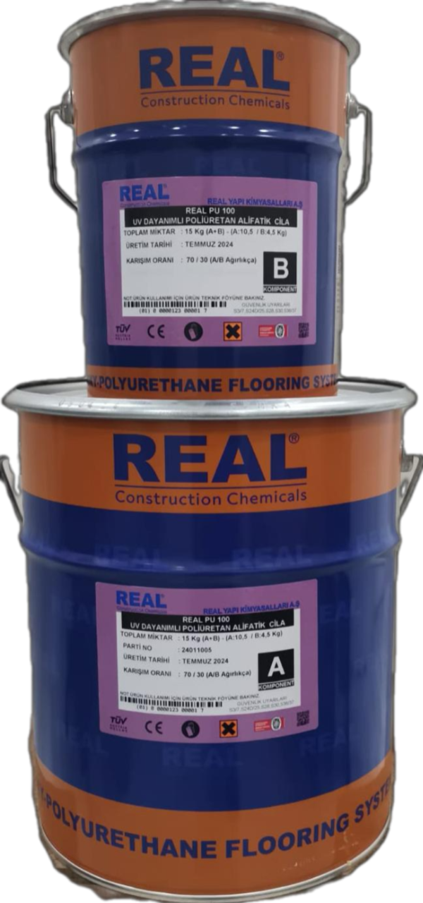 REAL PU 100 - UV DAYANIMLI POLİÜRETAN ALİFATİK CİLA