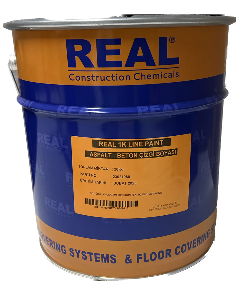 REAL 1K LINE PAINT - SOLVENTLİ ZEMİN VE ÇİZGİ BOYASI